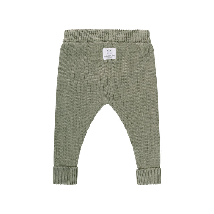 Organic Chunky Rib Knit Pant - Olive