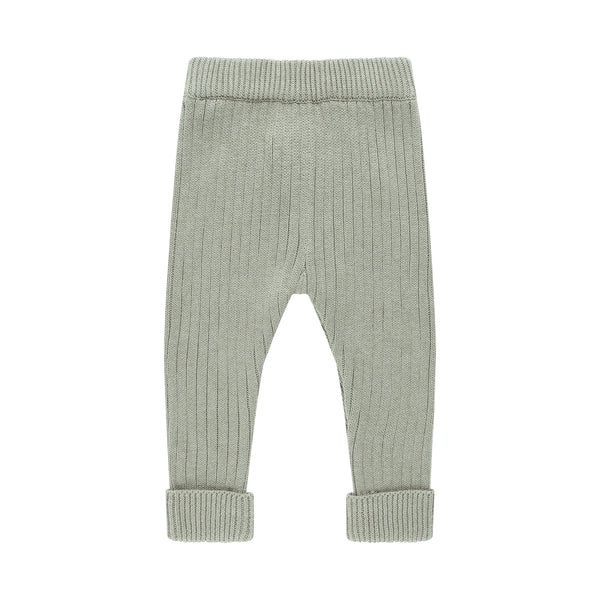 Chunky Rib Knit Pant - Light Sage