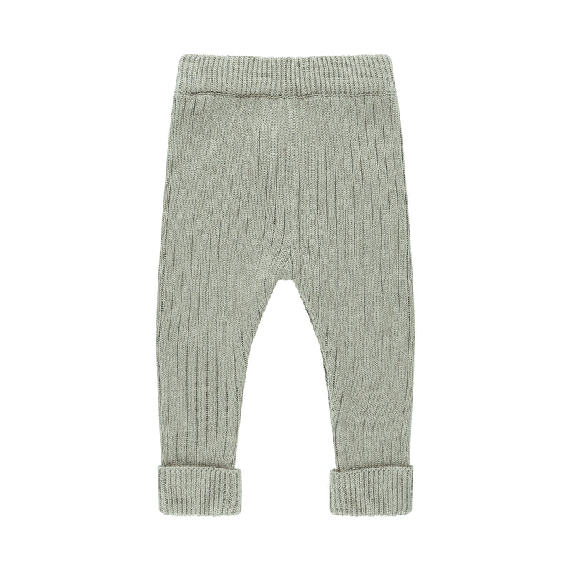 Chunky Rib Knit Pant - Light Sage