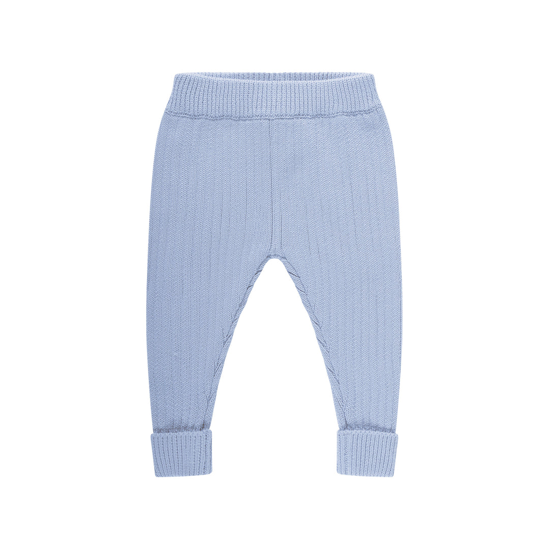 Organic Chunky Rib Knit Pant - Sky Blue