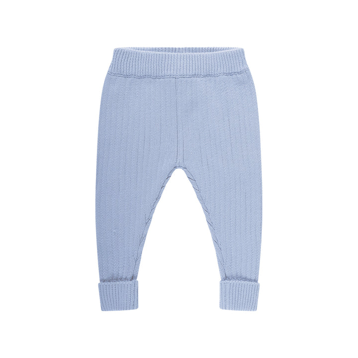 Organic Chunky Rib Knit Pant - Sky Blue