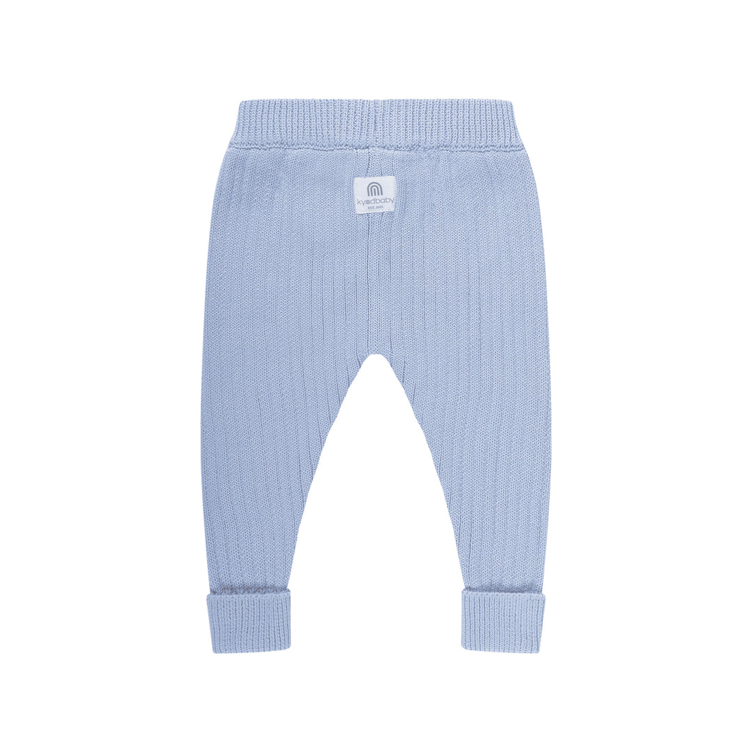 Organic Chunky Rib Knit Pant - Sky Blue