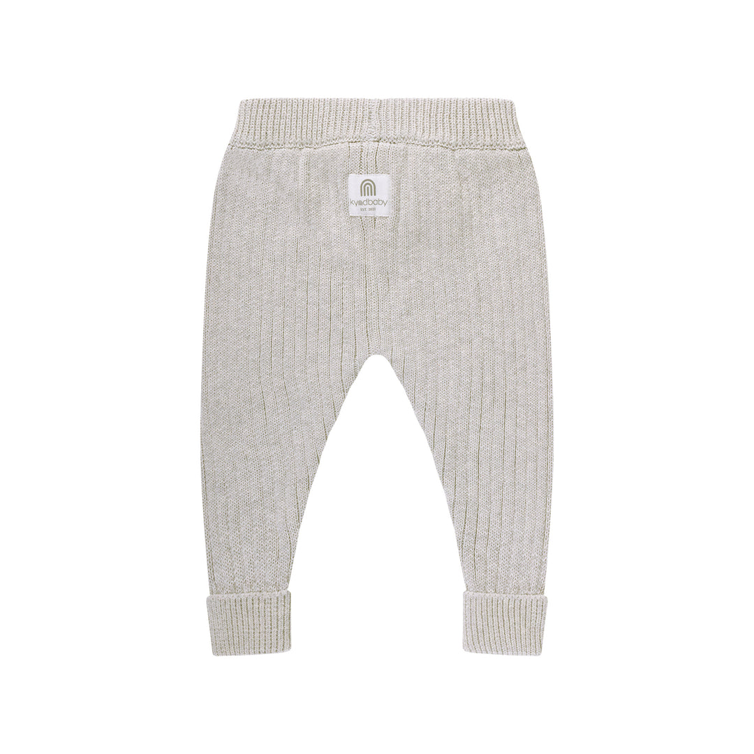Organic Chunky Rib Knit Pant - Snow Marle