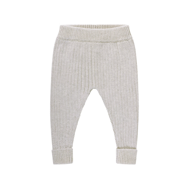 Organic Chunky Rib Knit Pant - Snow Marle