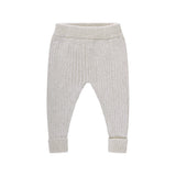Organic Chunky Rib Knit Pant - Snow Marle