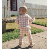 Jacquard Knit Pant - Pearl Gingham
