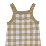 Jacquard Knit Overall - Neutral Gingham