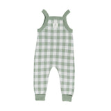 Jacquard Knit Overall - Sage Gingham