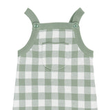 Jacquard Knit Overall - Sage Gingham