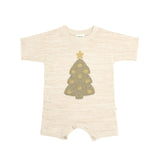 Slouchy Knit Christmas Romper - Chrissy Tree