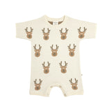 Slouchy Knit Christmas Romper - Reindeer