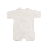 Rainbow Slouchy Knit Romper - Oatmeal Rainbow