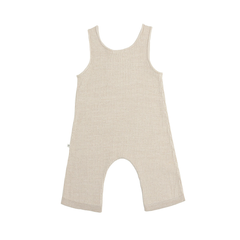 Slouchy Knit Overall - Sand