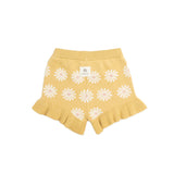 Jacquard Knit Frill Short - Buttercup Daisy