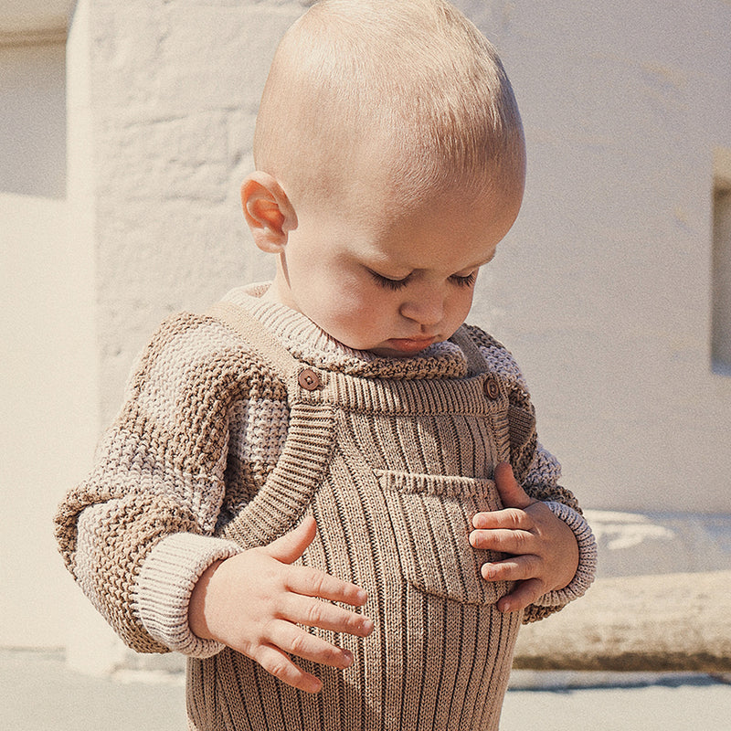 Knit Chunky Overall - Caramel