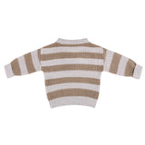 Textured Knit Jumper - Caramel Stripe