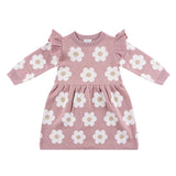 Jacquard Knit Dress - Wood Rose
