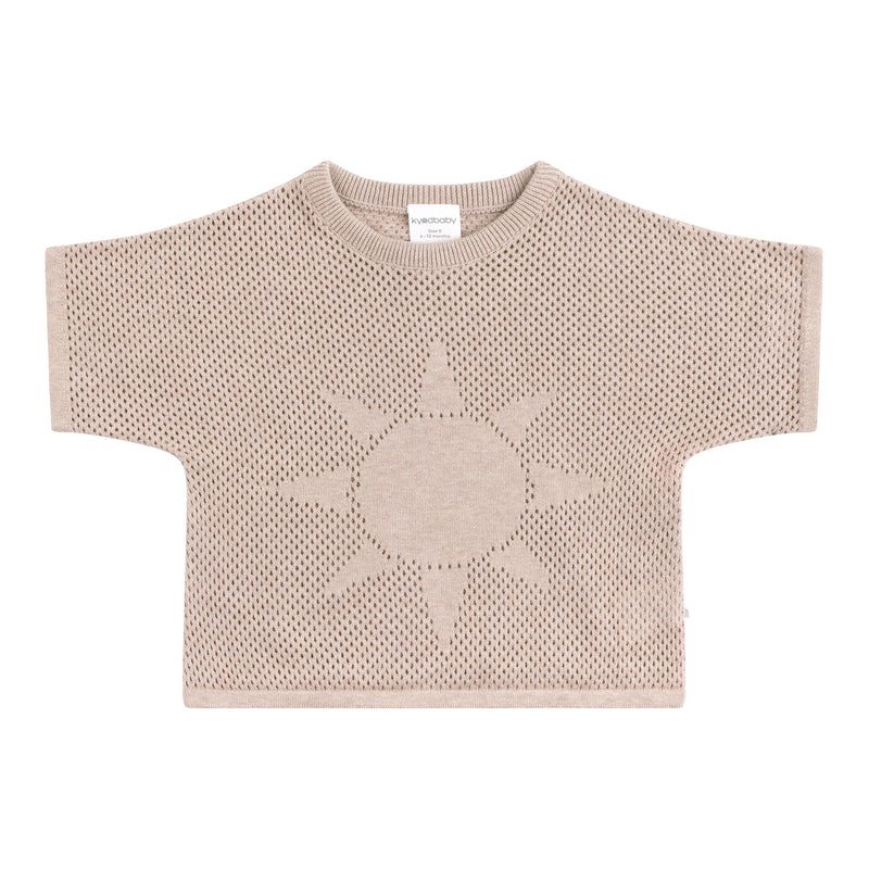 Jacquard Knit Sun Tee - Sand