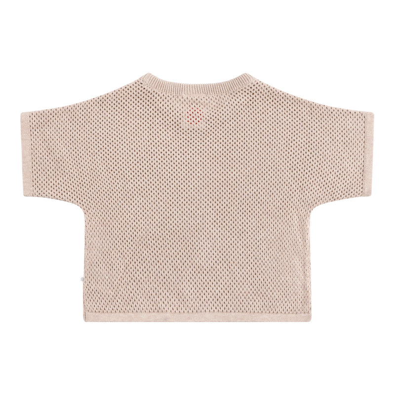 Jacquard Knit Sun Tee - Sand