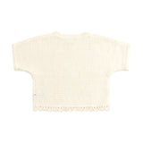 Beach Motif Knitted Tee - Coconut