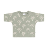 Palm Knit Jacquard Top - Sage