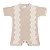 Slouchy Mesh Knit Romper - Shell