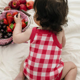 Miffy Knit Romper - Cherry