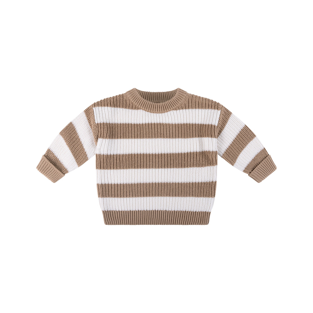 Knit Stripe Jumper - Mocha Stripe