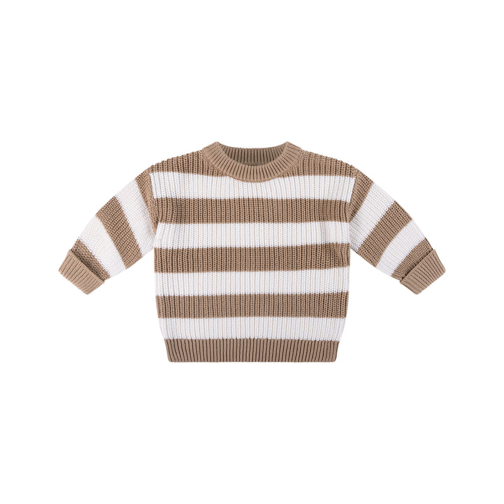 Knit Stripe Jumper - Mocha Stripe