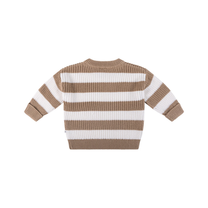 Knit Stripe Jumper - Mocha Stripe