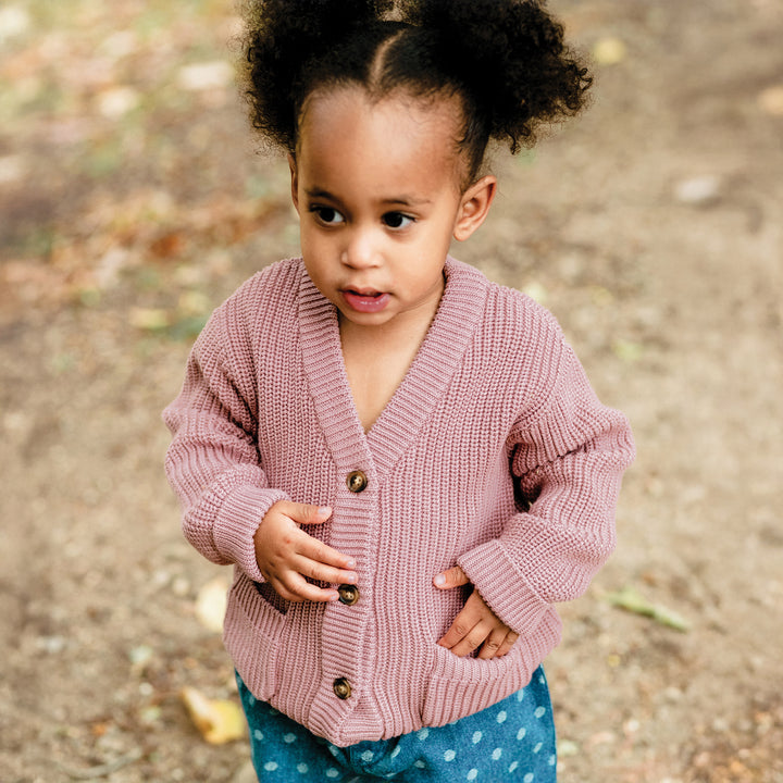 Knit Cardigan - Dusty Lilac