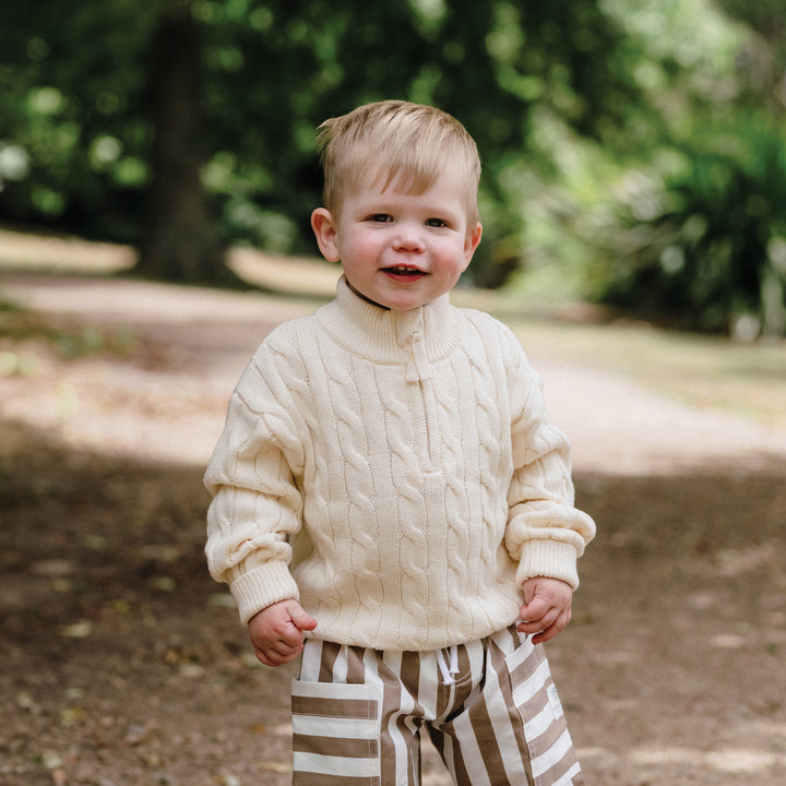 Knit Rib Jumper - Ivory