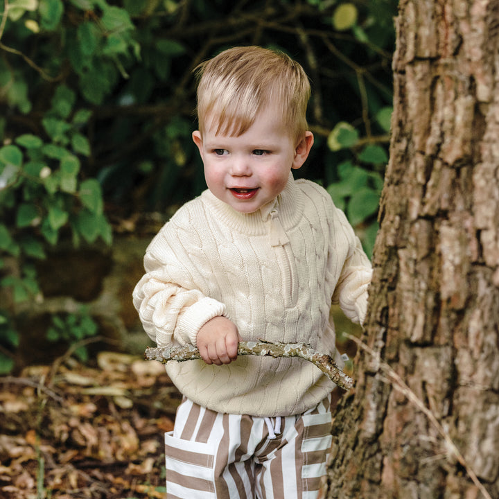 Knit Rib Jumper - Ivory