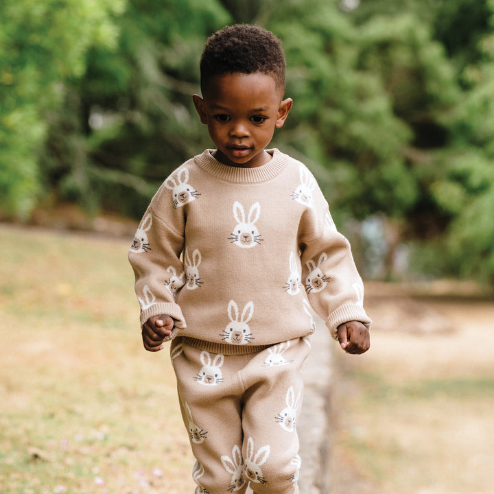 Knit Bunny Jumper - Oatmeal