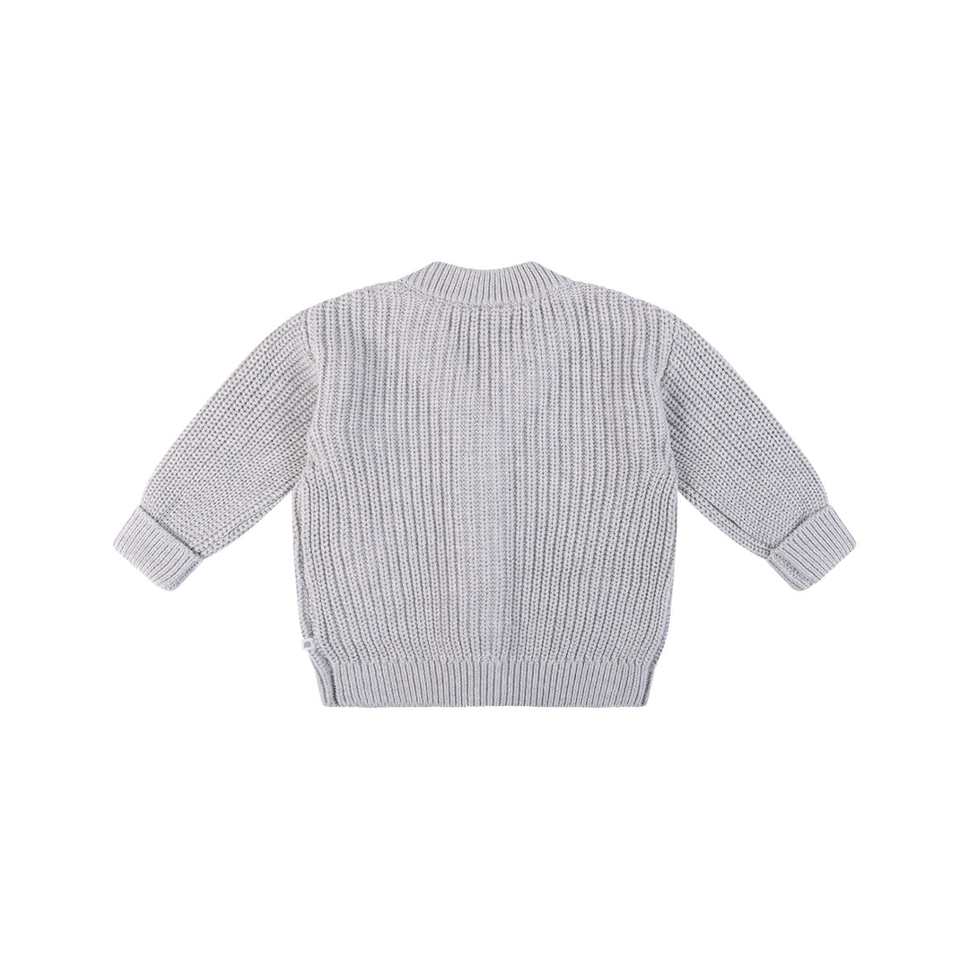Knit Bunny Cardigan - Snow Marle