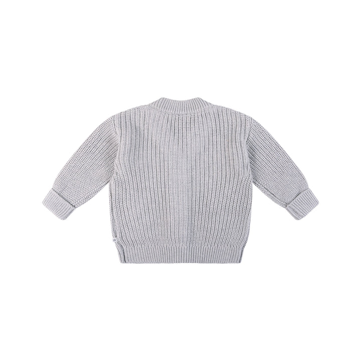 Knit Bunny Cardigan - Snow Marle