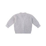 Knit Bunny Cardigan - Snow Marle