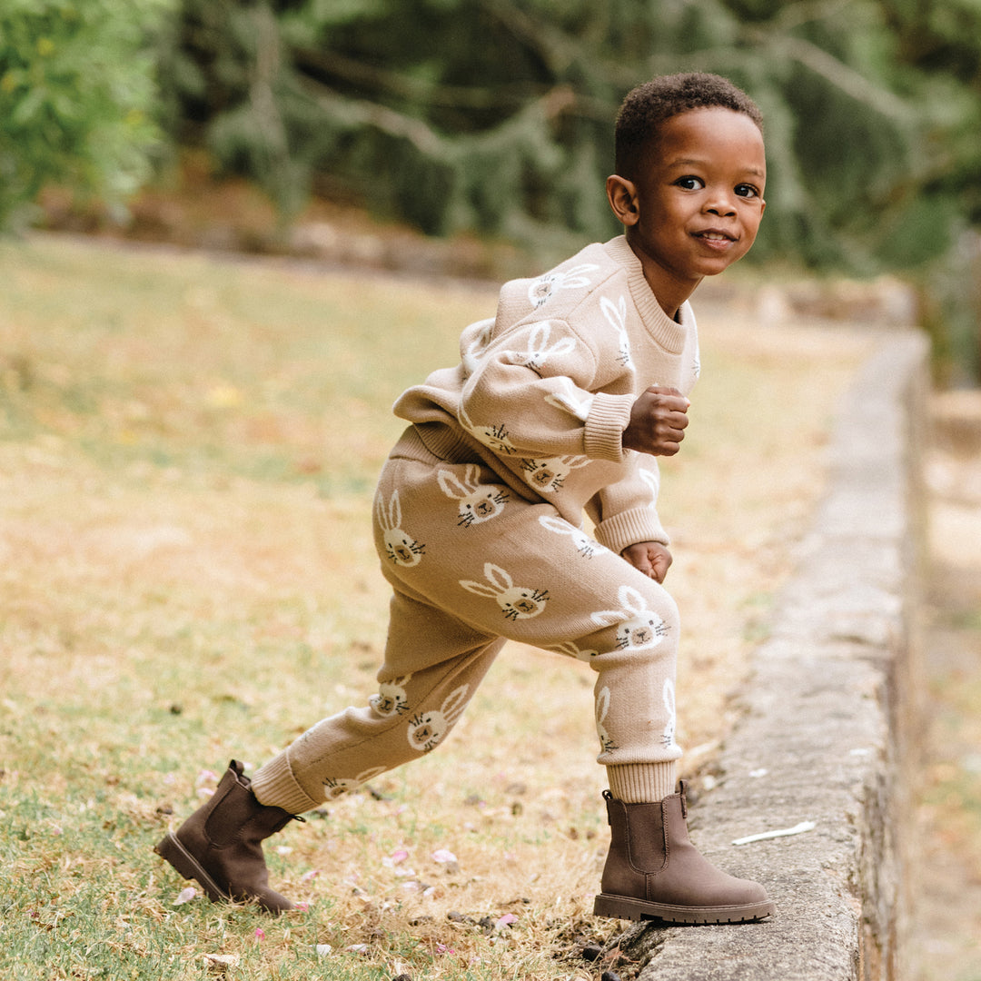 Knit Bunny Pant - Oatmeal