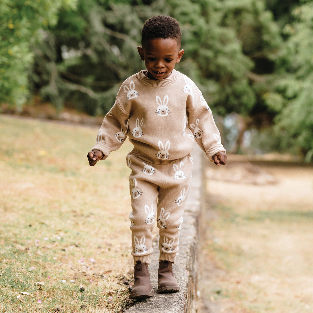 Knit Bunny Pant - Oatmeal