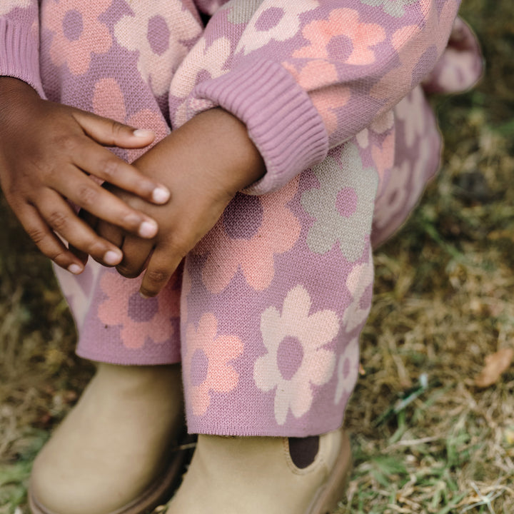 Knit Flare Pant - Bold Floral