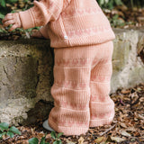 Knit Flare Pant - Pink Heart
