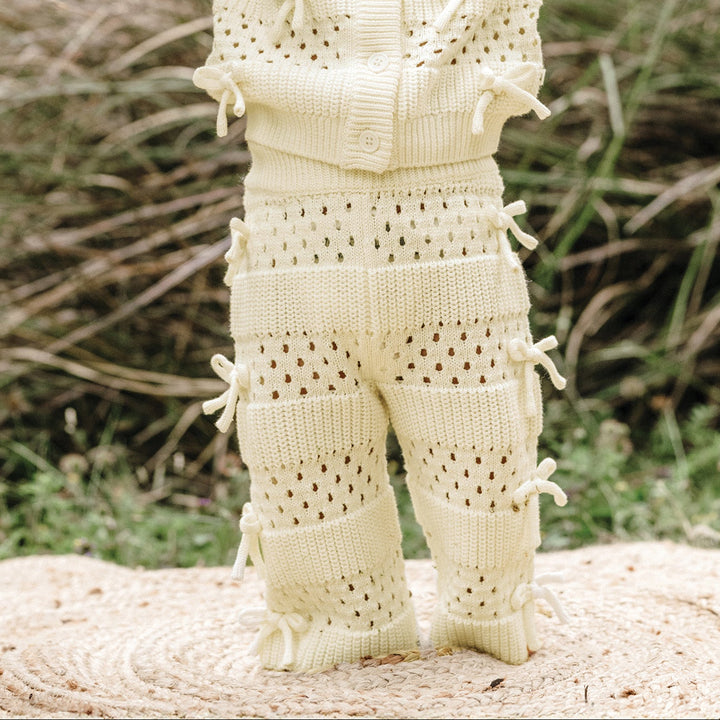 Knit Bow Pant - Ivory