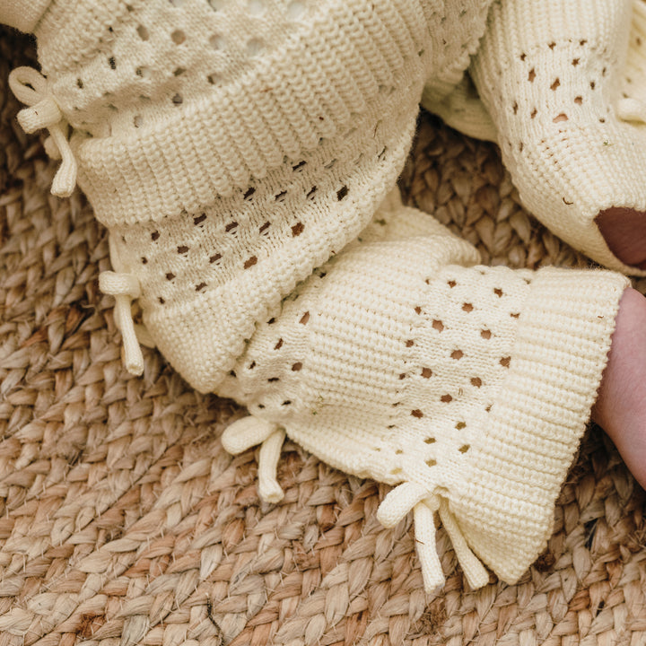 Knit Bow Pant - Ivory