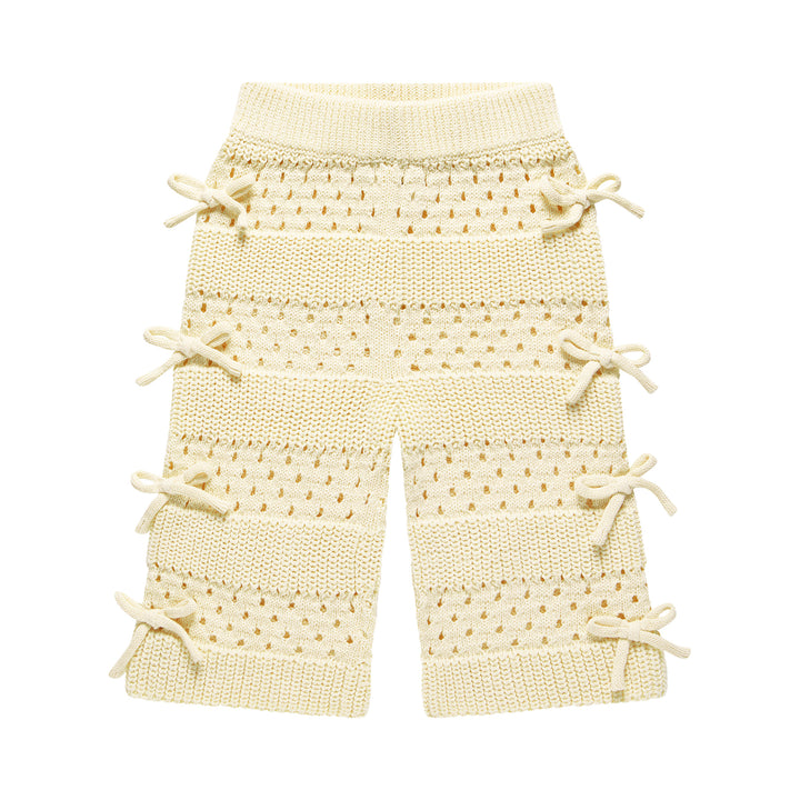 Knit Bow Pant - Ivory