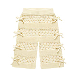Knit Bow Pant - Ivory
