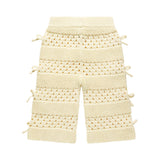 Knit Bow Pant - Ivory
