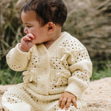 Knit Bow Cardigan - Ivory