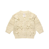 Knit Bow Cardigan - Ivory