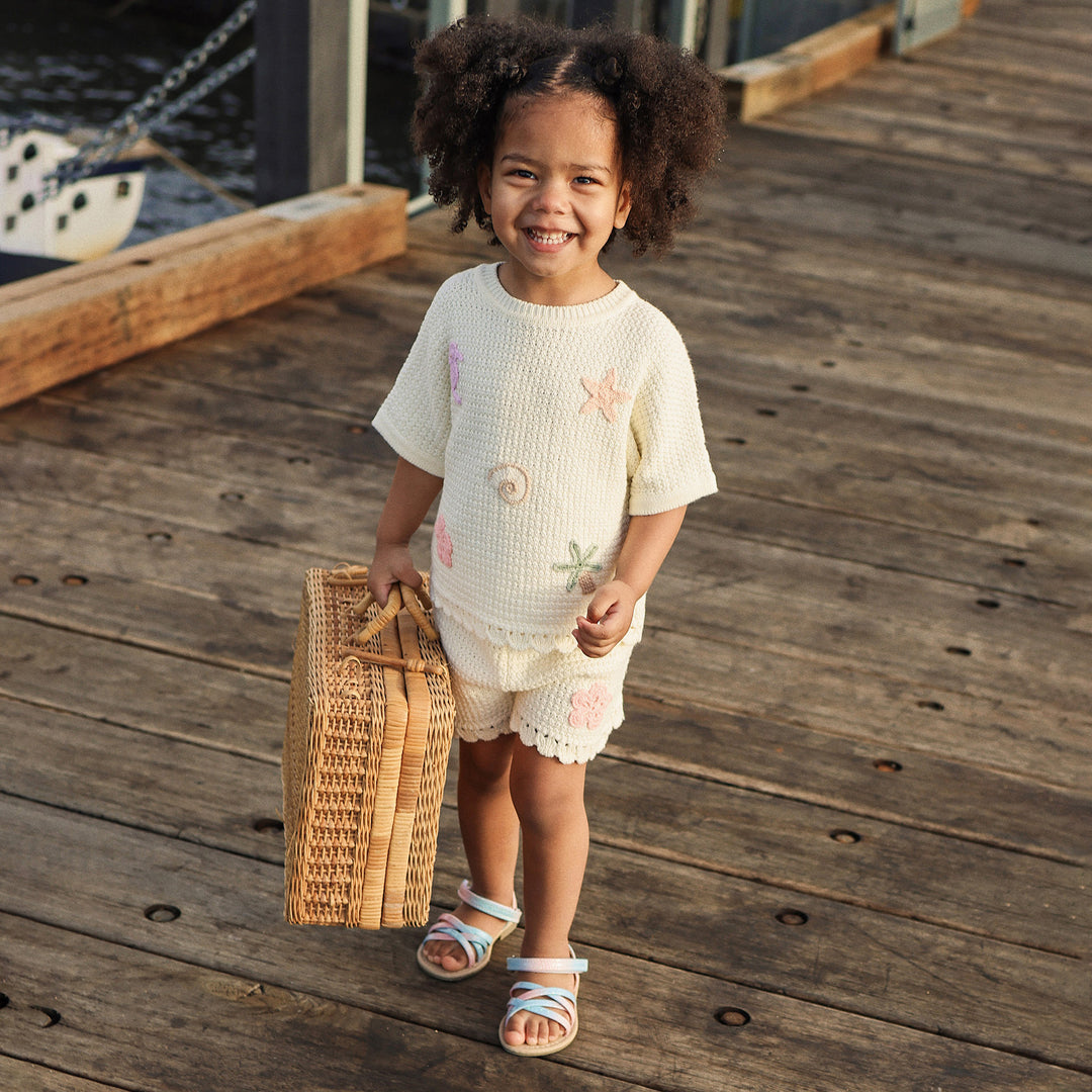 Crochet Short - Coconut