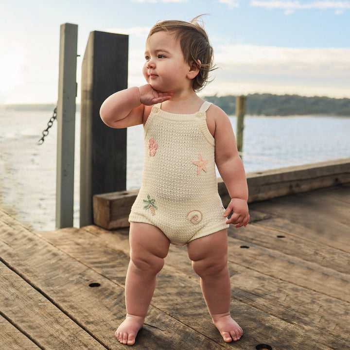 Crochet Romper - Coconut